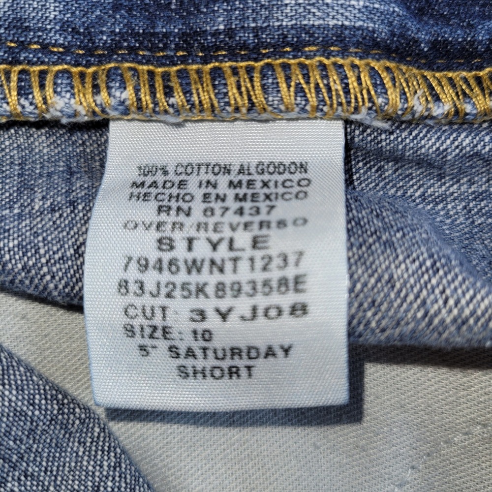 Polo Jeans Co Ralph Lauren Womens Saturday Shorts Size 10 Denim Medium Wash 5" - Picture 4 of 7